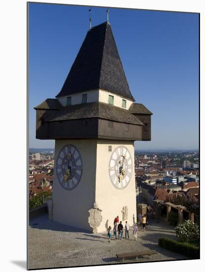 Schlossberg, Clock Tower, Old Town, UNESCO World Heritage Site, Graz, Styria, Austria, Europe-Dallas & John Heaton-Mounted Photographic Print