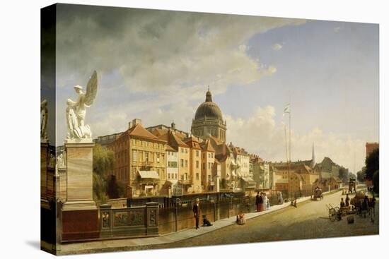 Schlossfreiheit Von Der Schlossbrucke, Berlin, 1855-Johann Philipp Eduard Gaertner-Stretched Canvas