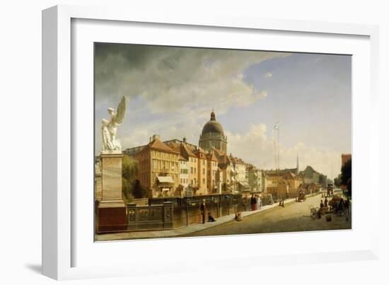 Schlossfreiheit Von Der Schlossbrucke, Berlin, 1855-Johann Philipp Eduard Gaertner-Framed Giclee Print