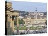 Schlossplatz, King Wilhelm Jubilee Column, Neues Schloss, Stuttgart, Baden Wurttemberg, Germany-Yadid Levy-Stretched Canvas