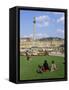 Schlossplatz, King Wilhelm Jubilee Column, Neues Schloss, Stuttgart, Baden Wurttemberg, Germany-Yadid Levy-Framed Stretched Canvas