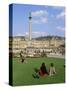 Schlossplatz, King Wilhelm Jubilee Column, Neues Schloss, Stuttgart, Baden Wurttemberg, Germany-Yadid Levy-Stretched Canvas