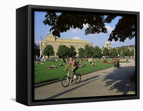 Schlossplatz (Palace Square), Stuttgart, Baden Wurttemberg, Germany-Yadid Levy-Framed Stretched Canvas