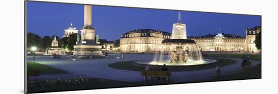 Schlossplatz Square and Neues Schloss Castle, Stuttgart, Baden Wurttemberg, Germany, Europe-Markus Lange-Mounted Photographic Print