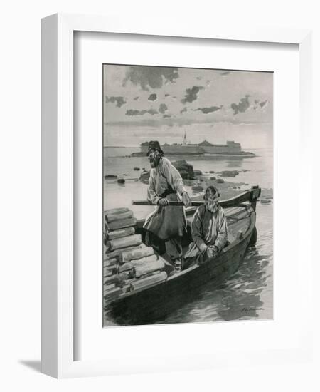 Schlusselburg Fortress, on Lake Ladoga-Frederic De Haenen-Framed Giclee Print