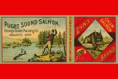 Puget Sound Salmon Can Label-Schmidt Lithograph Co-Laminated Premium Giclee Print