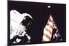 Schmitt, Flag, and Earth-null-Mounted Art Print