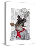 Schnauzer Chef-Fab Funky-Stretched Canvas