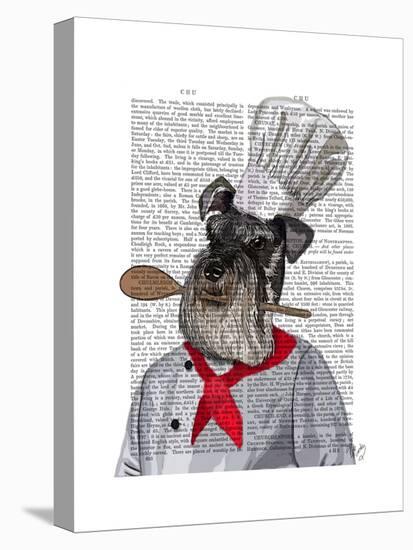 Schnauzer Chef-Fab Funky-Stretched Canvas