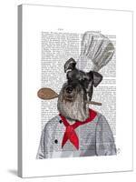 Schnauzer Chef-Fab Funky-Stretched Canvas