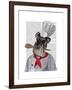 Schnauzer Chef-Fab Funky-Framed Art Print