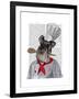 Schnauzer Chef-Fab Funky-Framed Art Print