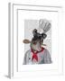 Schnauzer Chef-Fab Funky-Framed Art Print