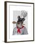 Schnauzer Chef-Fab Funky-Framed Art Print