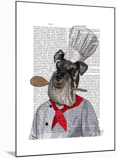 Schnauzer Chef-Fab Funky-Mounted Art Print