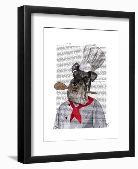 Schnauzer Chef-Fab Funky-Framed Art Print