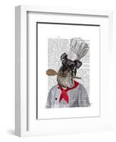 Schnauzer Chef-Fab Funky-Framed Art Print