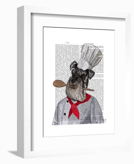 Schnauzer Chef-Fab Funky-Framed Art Print