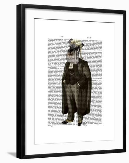 Schnauzer Lawyer-Fab Funky-Framed Art Print