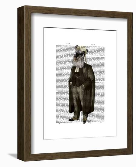 Schnauzer Lawyer-Fab Funky-Framed Art Print