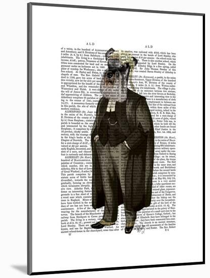 Schnauzer Lawyer-Fab Funky-Mounted Art Print