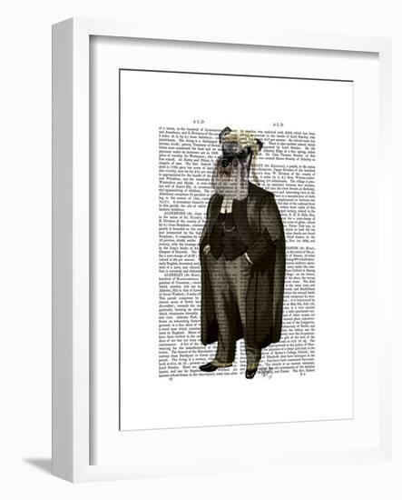 Schnauzer Lawyer-Fab Funky-Framed Art Print