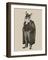 Schnauzer Lawyer-Fab Funky-Framed Art Print