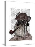 Schnauzer Sherlock-Fab Funky-Stretched Canvas