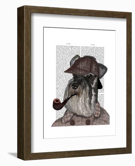 Schnauzer Sherlock-Fab Funky-Framed Art Print