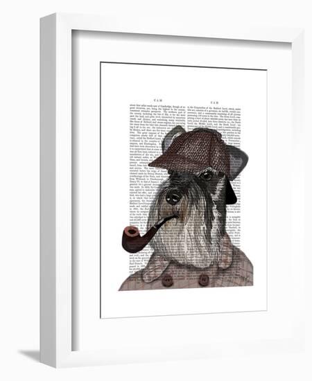 Schnauzer Sherlock-Fab Funky-Framed Art Print