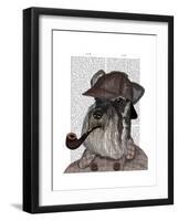 Schnauzer Sherlock-Fab Funky-Framed Art Print