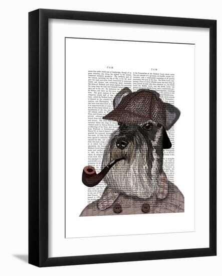 Schnauzer Sherlock-Fab Funky-Framed Art Print