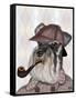 Schnauzer Sherlock-Fab Funky-Framed Stretched Canvas