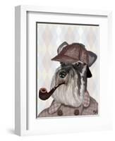 Schnauzer Sherlock-Fab Funky-Framed Art Print