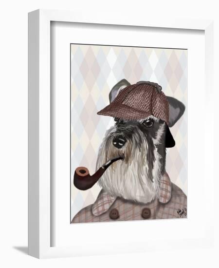 Schnauzer Sherlock-Fab Funky-Framed Art Print