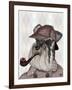 Schnauzer Sherlock-Fab Funky-Framed Art Print