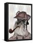 Schnauzer Sherlock-Fab Funky-Framed Stretched Canvas