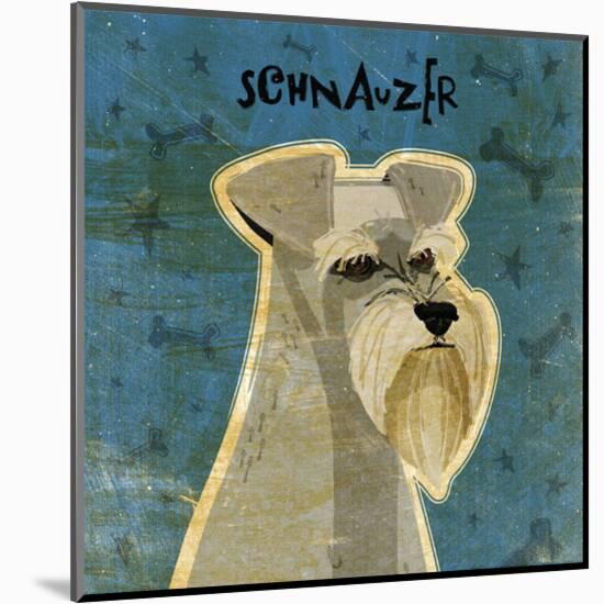 Schnauzer (square)-John W^ Golden-Mounted Art Print