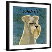 Schnauzer (square)-John W^ Golden-Framed Art Print