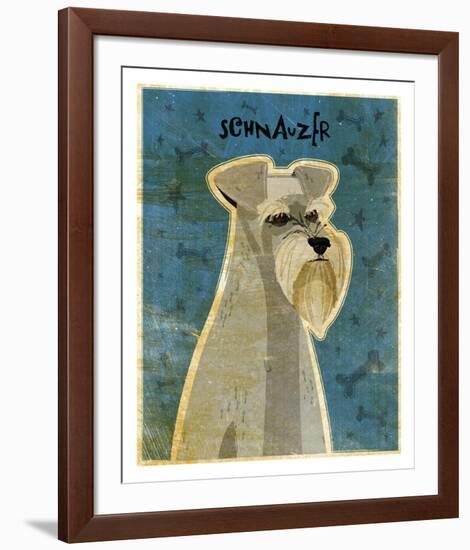 Schnauzer-John W^ Golden-Framed Art Print