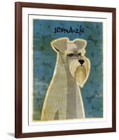 Schnauzer-John W^ Golden-Framed Art Print