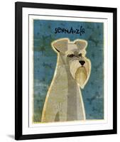 Schnauzer-John W^ Golden-Framed Art Print