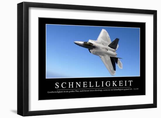 Schnelligkeit: Motivationsposter Mit Inspirierendem Zitat-null-Framed Photographic Print