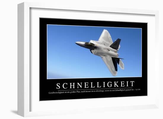 Schnelligkeit: Motivationsposter Mit Inspirierendem Zitat-null-Framed Photographic Print