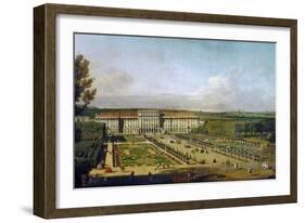 Schönbrunn Palace Viewed from the Gardens, Between 1758 and 1761-Bernardo Bellotto-Framed Giclee Print