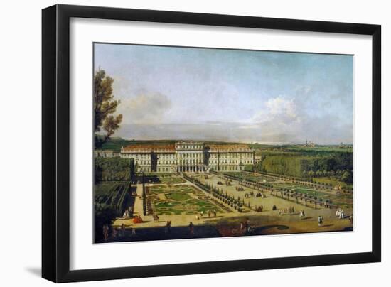 Schönbrunn Palace Viewed from the Gardens, Between 1758 and 1761-Bernardo Bellotto-Framed Giclee Print