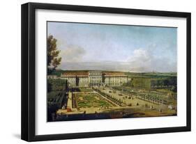 Schönbrunn Palace Viewed from the Gardens, Between 1758 and 1761-Bernardo Bellotto-Framed Giclee Print
