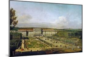 Schönbrunn Palace Viewed from the Gardens, Between 1758 and 1761-Bernardo Bellotto-Mounted Giclee Print