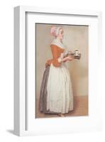 Schokoladenmädchen-Jean-Etienne Liotard-Framed Art Print