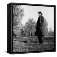 Scholar C.S. Lewis Standing in Open Field; Nr. Magdalen College, Oxford University-null-Framed Stretched Canvas